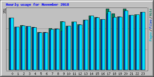 Hourly usage for November 2018
