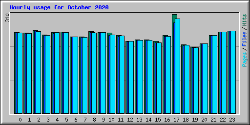 Hourly usage for October 2020