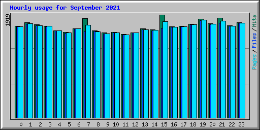 Hourly usage for September 2021